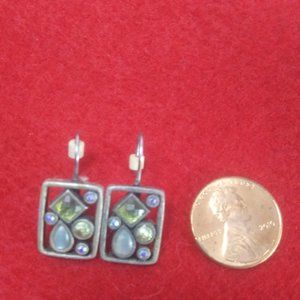 earrings with geometric design for pierced ears